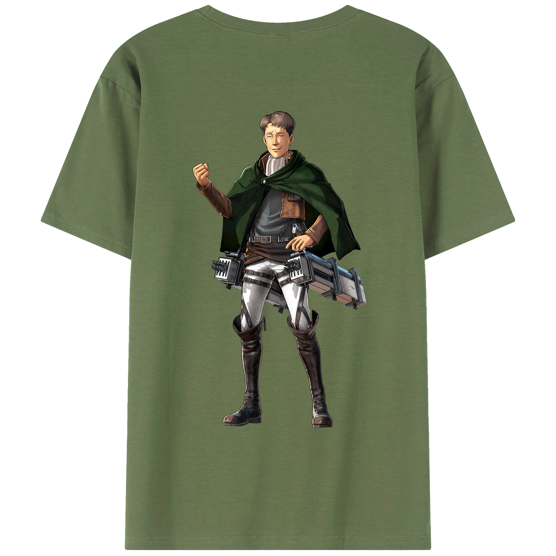 （画像用） 進撃の巨人 Attack on Titan 綿100％ メンズ半袖Tシャツ（バックプリント） 通気性